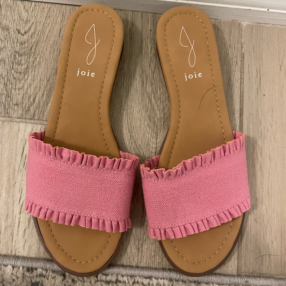 Jodie Eidel slide sandal ruffle sandal 8.5 pink
